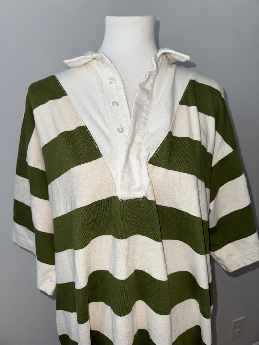Daily Practice by Anthropolgie Oversized Striped Maxi Rugby Polo Dress - Picture 4 of 9